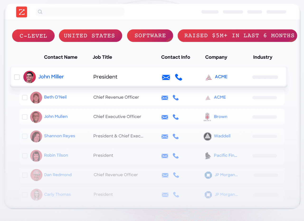 sales prospecting tools: Zoominfo