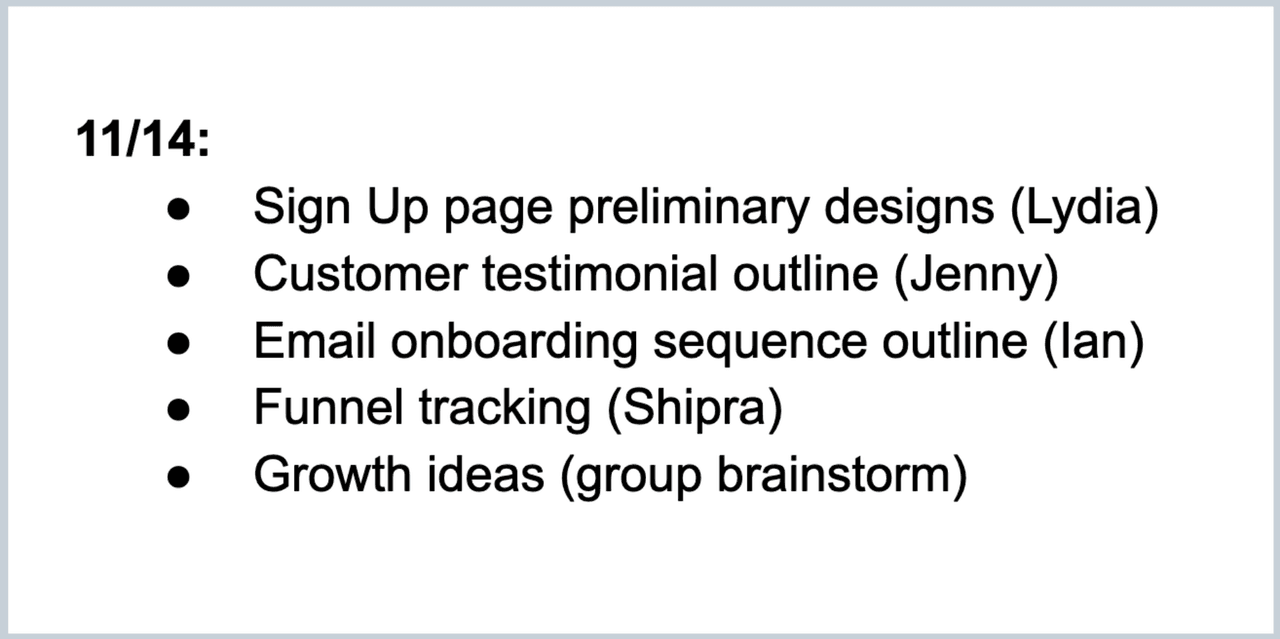 Sales Meeting Ideas: Identify who leads each topic