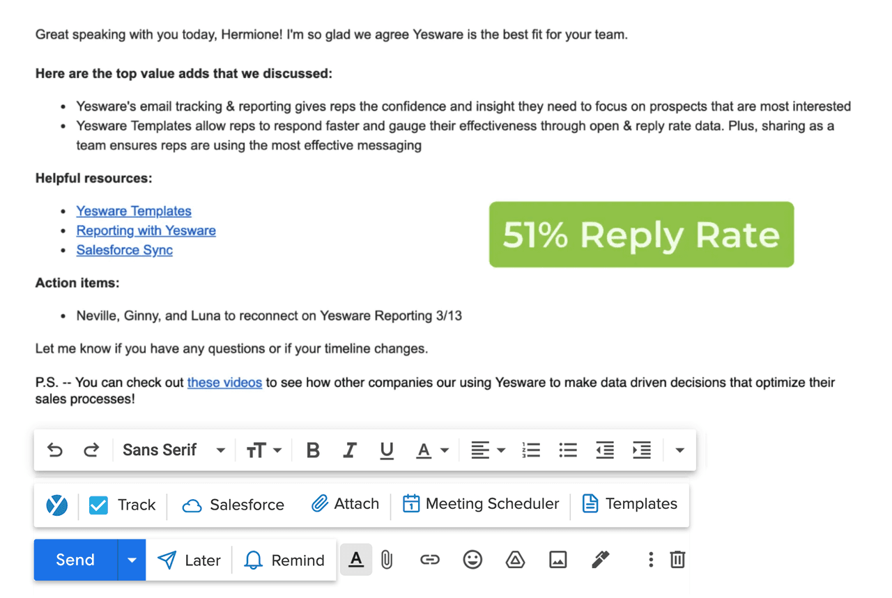 follow-up email template: adding value