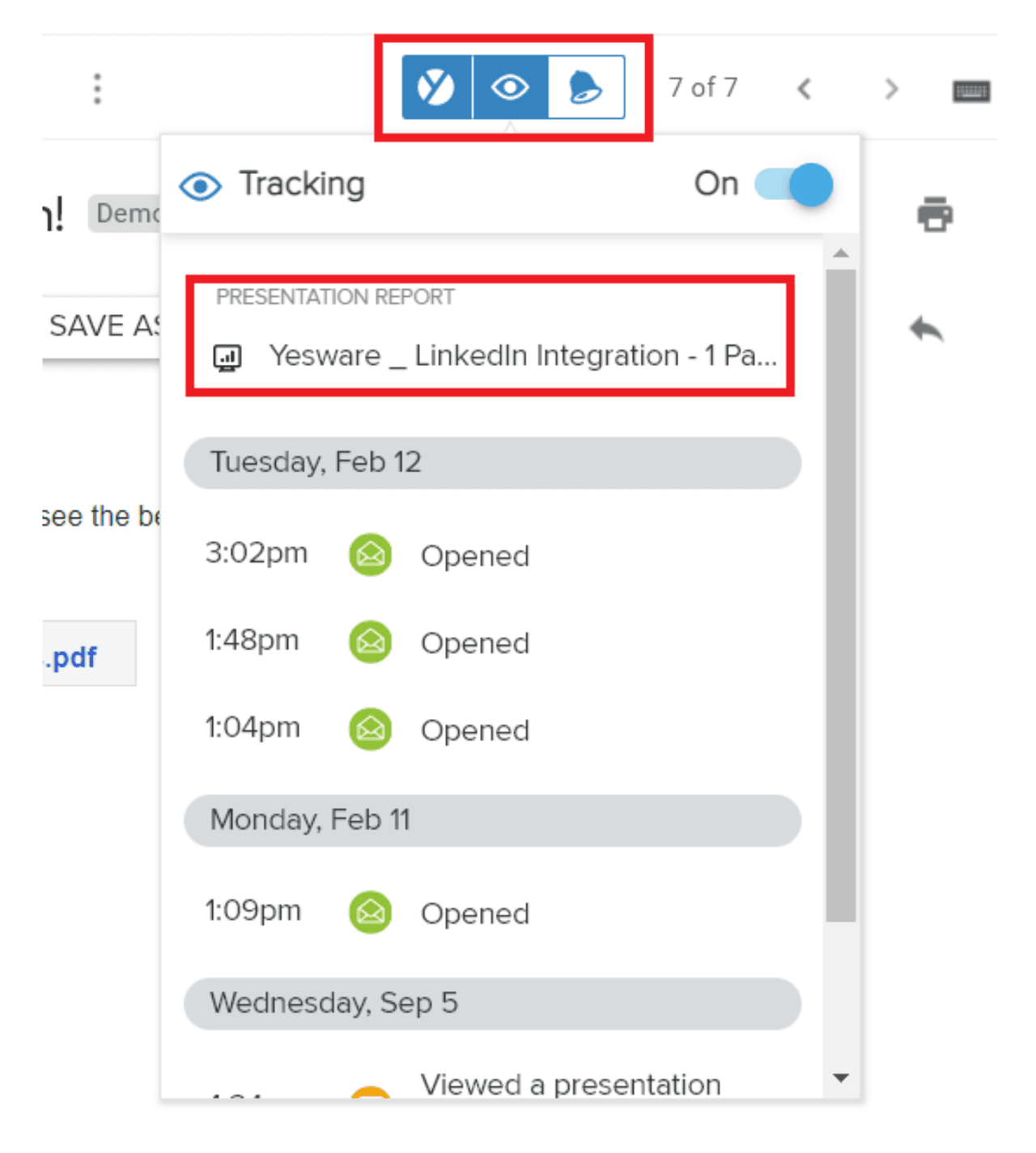 attachment tracking