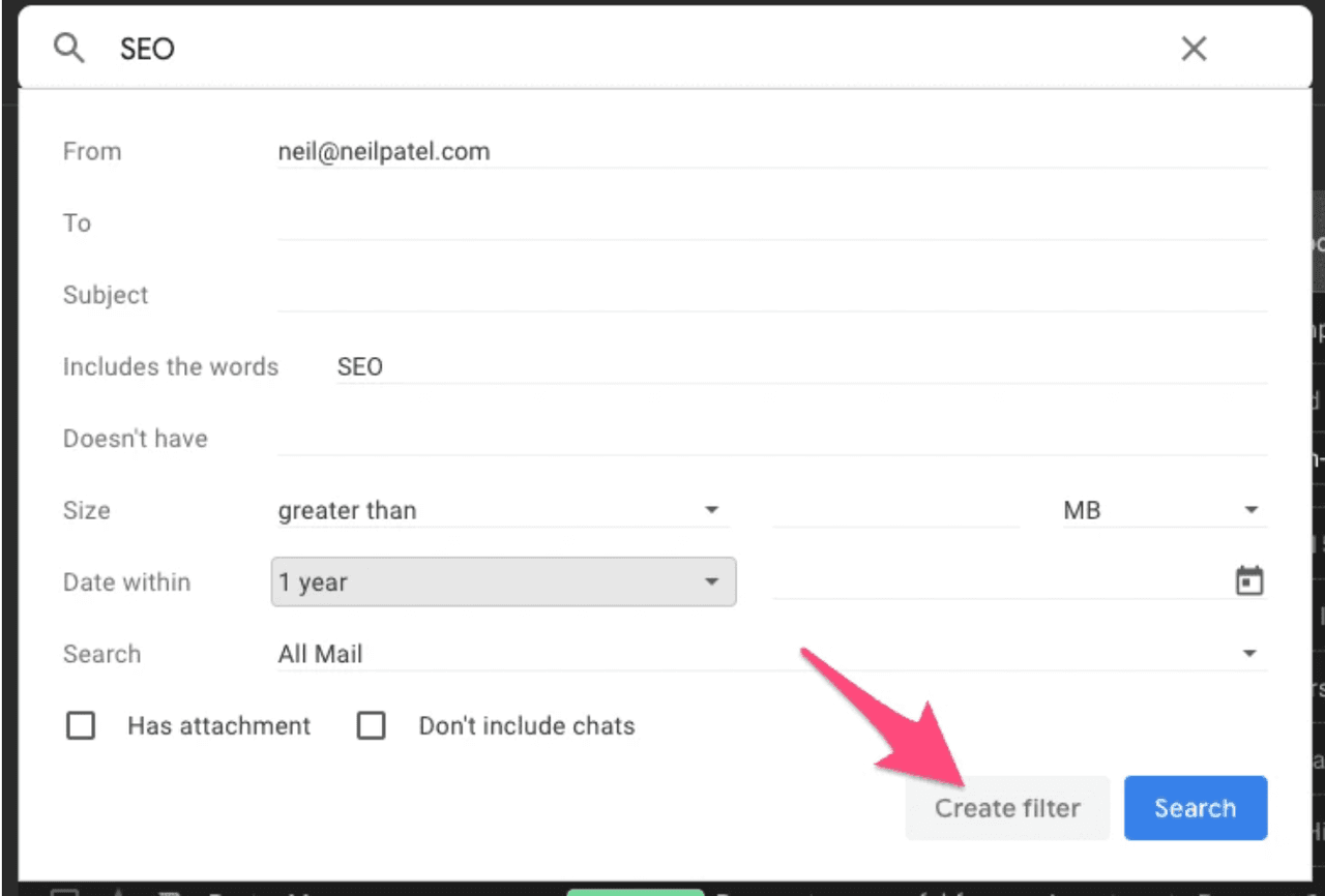 email filters in Gmail