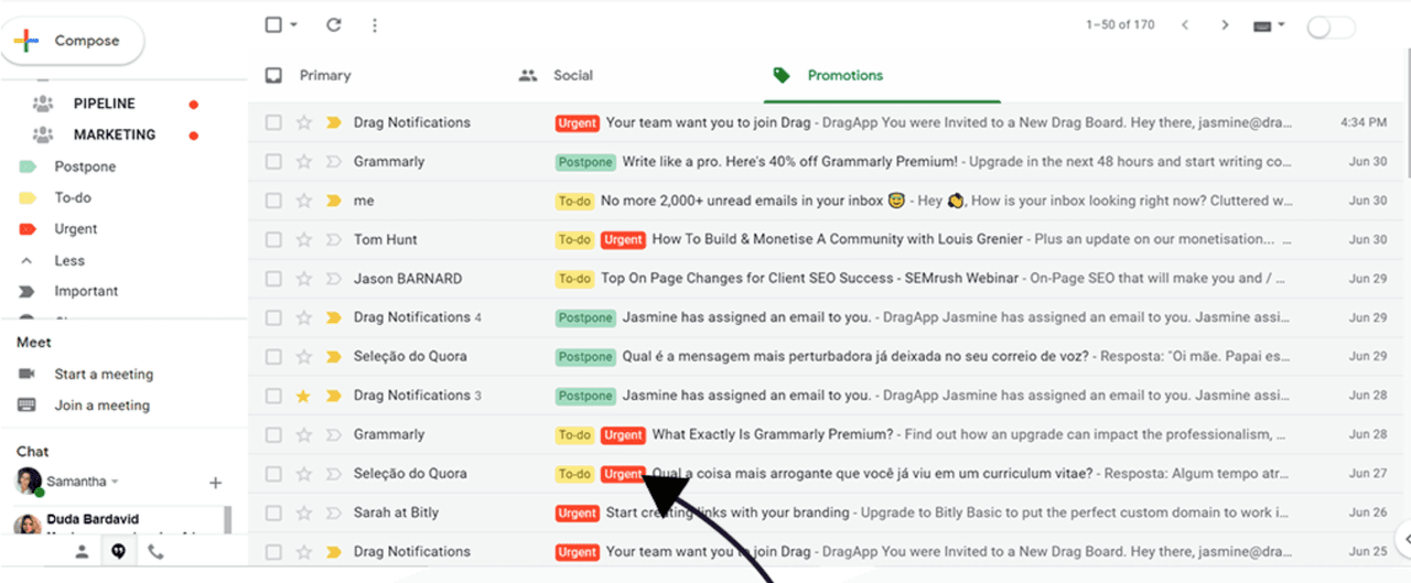 use labels in your inbox for email management