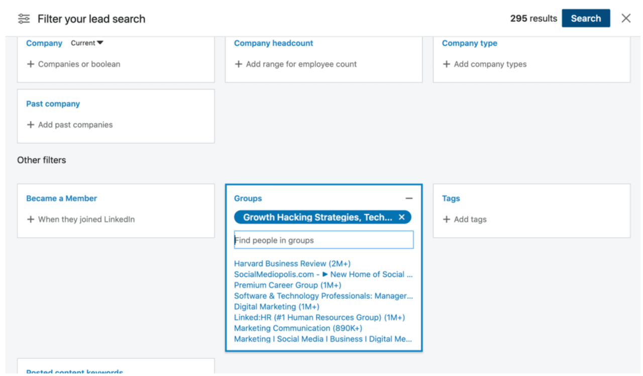 Filter your leads