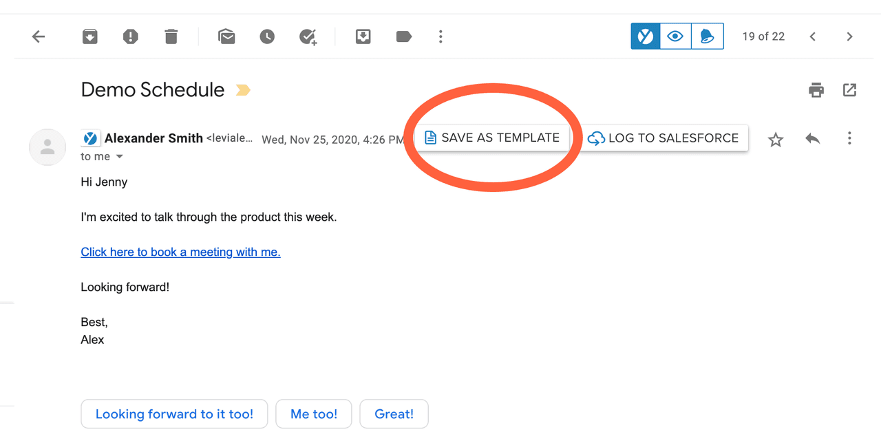 Save email as a template to reuse