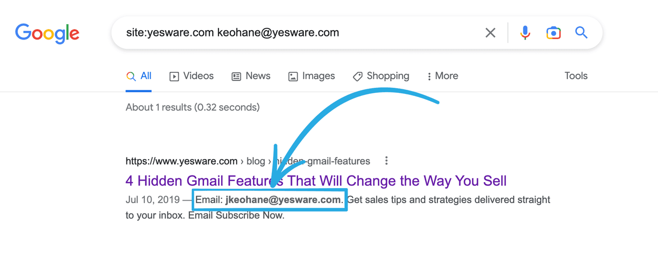 How to find email addresses using Google