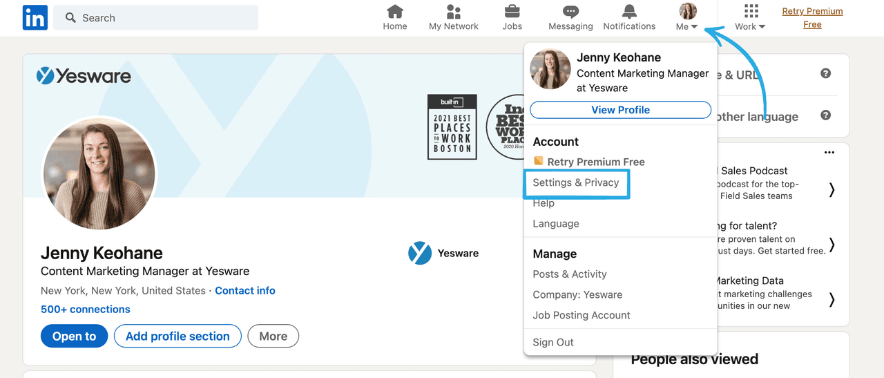 How to find email addresses using LinkedIn: Step 1