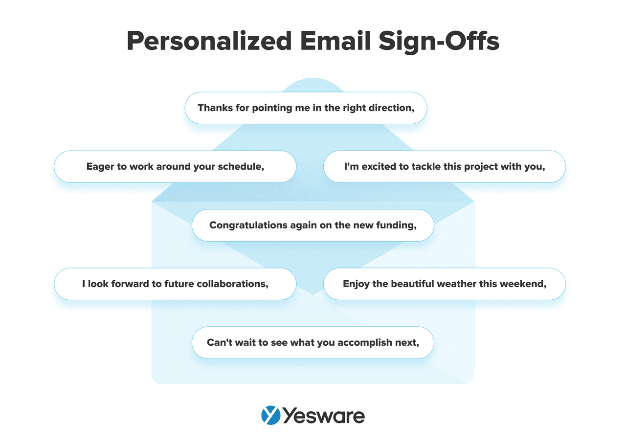 how to end an email: personalized email sign-offs