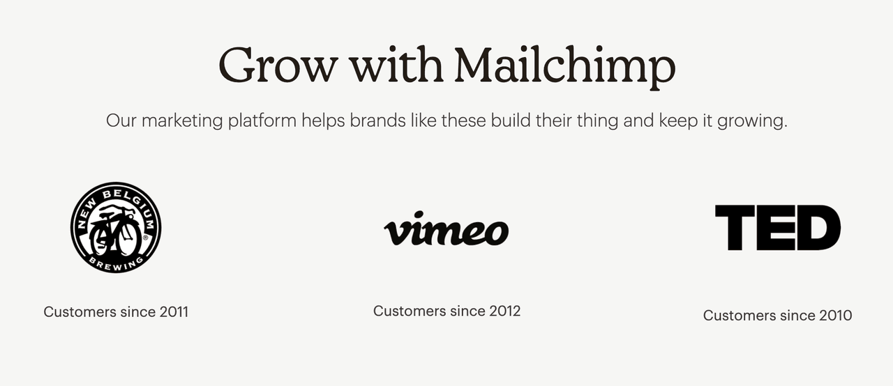 social proof example 3: Mailchimp