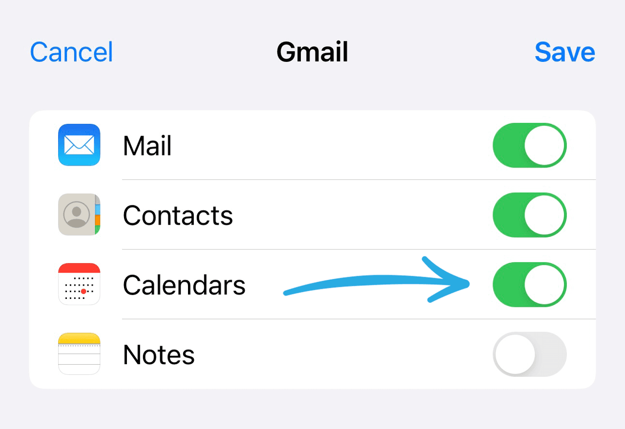 How to sync Outlook calendar with Google Calendar on iPhone: Step 4