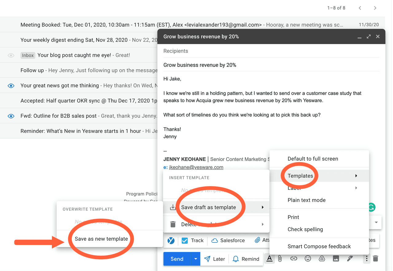 Gmail Automation: Canned Responses/Templates