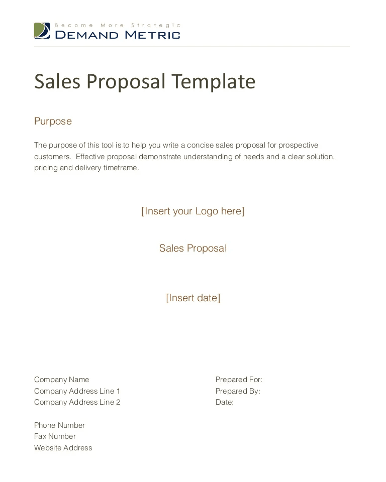 sales proposal template