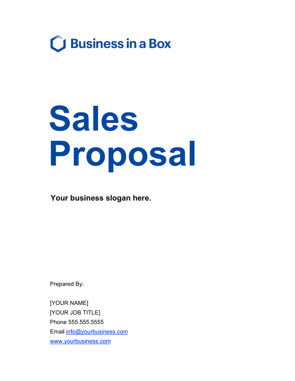 sales proposal example