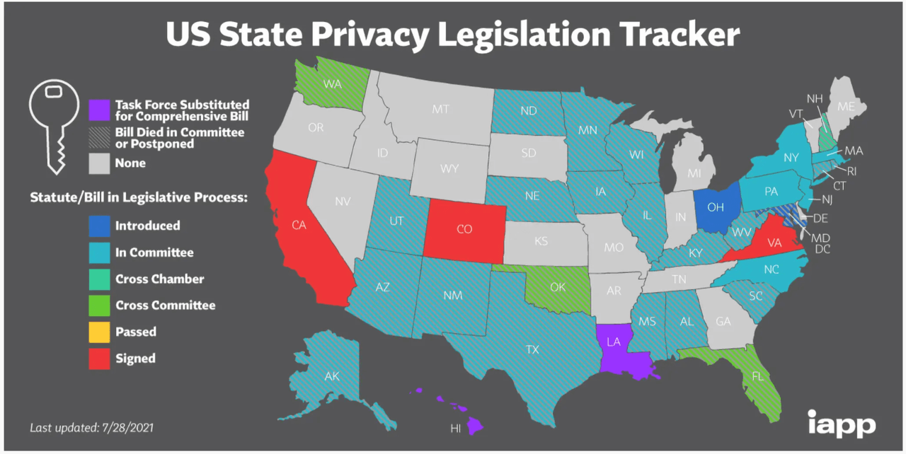 lead data: US state privacy legislation tracker 